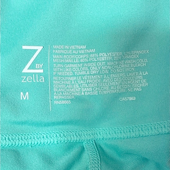 Z by ZELLA RUCHED TIE HEM HIGH WAIST LEGGINGS SZ M - Picture 6 of 6